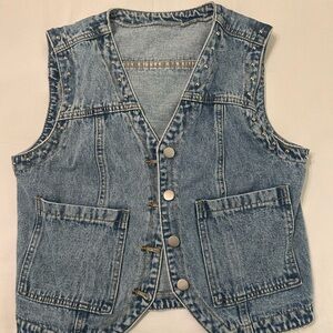 Studded Denim Vest